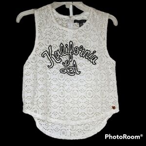 🌵KENDALL & KYLIE White Lace Top Sz S